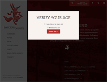 Tablet Screenshot of dancingcoyotewines.com